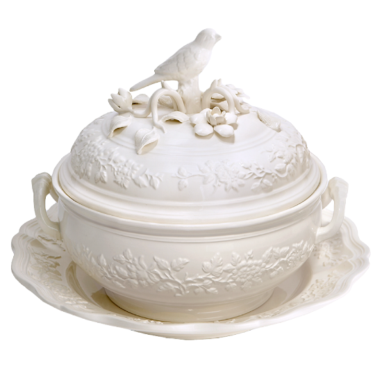Picture of Mottahedeh Creamware Decorative Bird Tureen & Stand