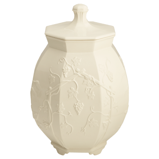 Picture of Mottahedeh Creamware Footed Octagonal Urn with Cover