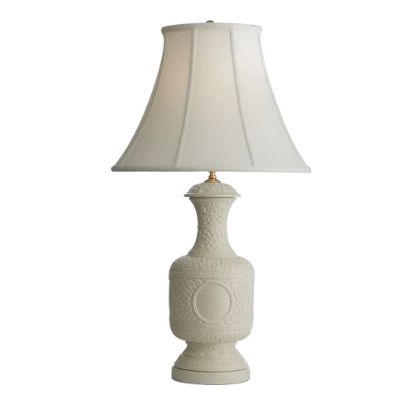 Picture of Mottahedeh Creamware Greek Key Lamp