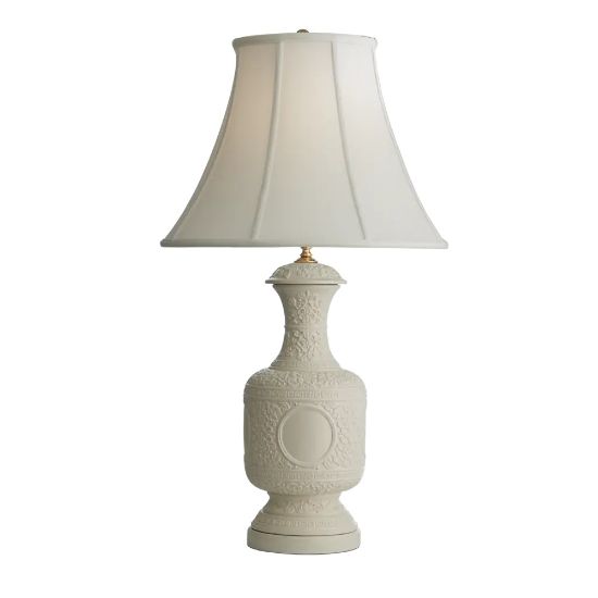 Picture of Mottahedeh Creamware Greek Key Lamp