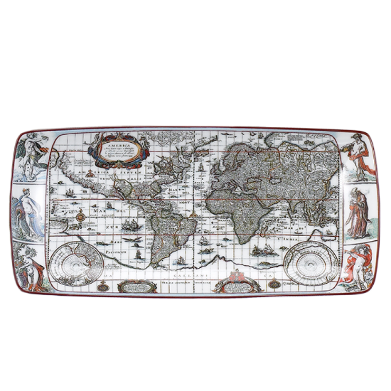 Picture of Mottahedeh Blaeu Mercator Map Small Tray