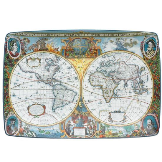 Picture of Mottahedeh Hondius Map Large Tray