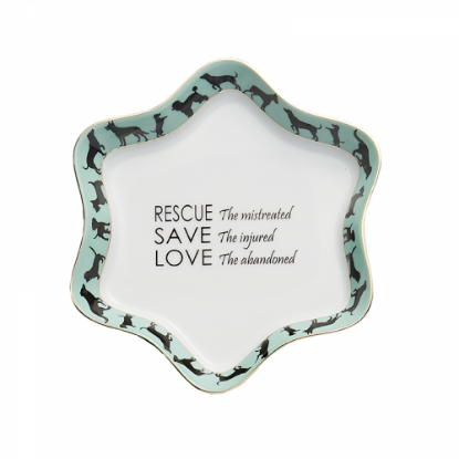 Picture of Mottahedeh 'Rescue, Save, Love' Dogs Ring Tray