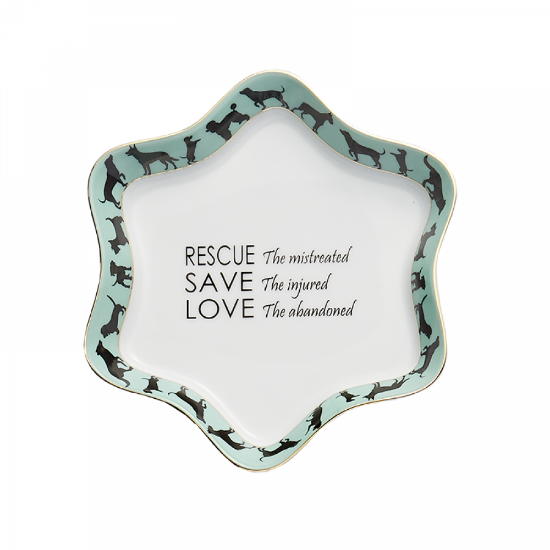 Picture of Mottahedeh 'Rescue, Save, Love' Dogs Ring Tray