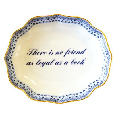 Picture of Mottahedeh 'There Is No Friend as Loyal As a Book' Ring Tray