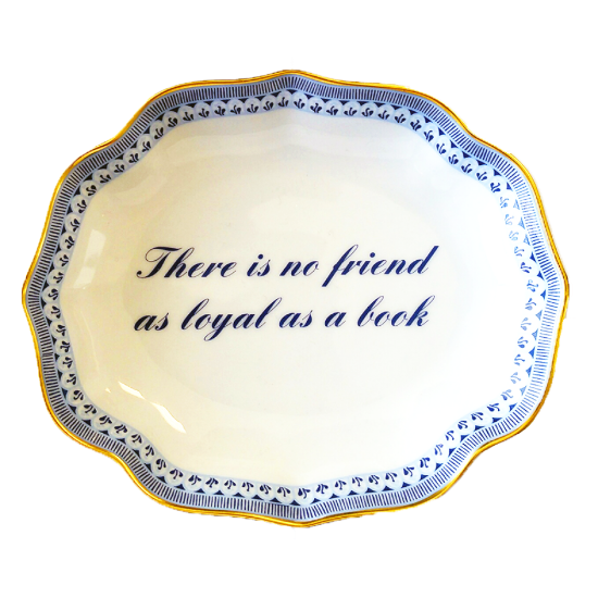 Picture of Mottahedeh 'There Is No Friend as Loyal As a Book' Ring Tray