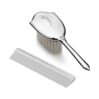 Picture of Empire Pewter Girls Shield Design Brush & Comb Set