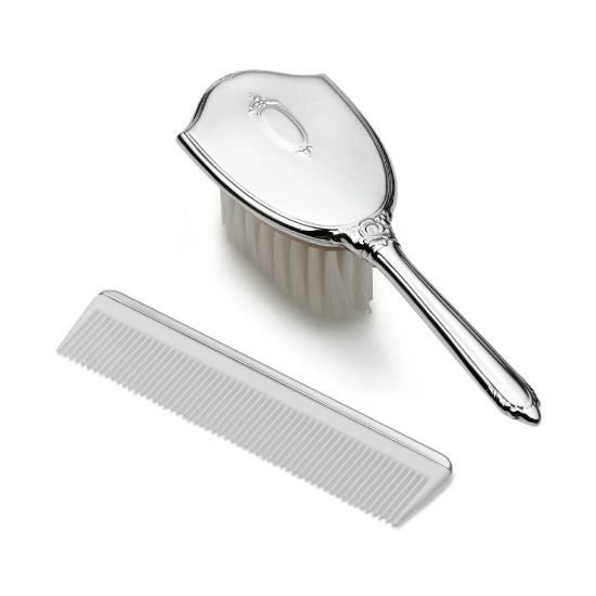 Picture of Empire Pewter Girls Shield Design Brush & Comb Set