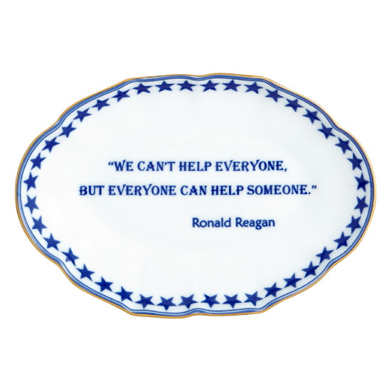 Picture of Mottahedeh 'We Can't Help Everyone, but We Can Help Someone. - Ronald Reagan' Ring Tray