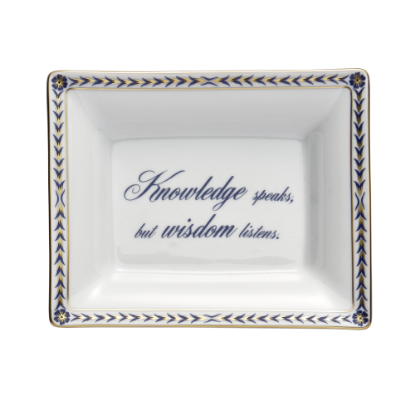 Picture of Mottahedeh 'Knowledge Speaks, but Wisdom Listens' Tray