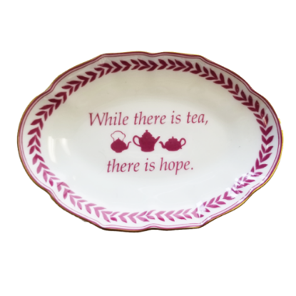 Picture of Mottahedeh 'While There is Tea, There is Hope' Ring Tray