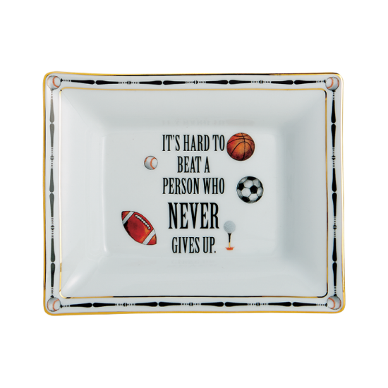 Picture of Mottahedeh 'It's Hard to Beat a Person Who Never Gives Up' Tray