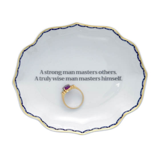 Picture of Mottahedeh 'A Strong Man Masters Others. A Truly Wise Man Masters Himself' Ring Tray