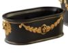 Picture of Mottahedeh 'Tony Duquette Collection' Oval Cachepot in Black & Gold