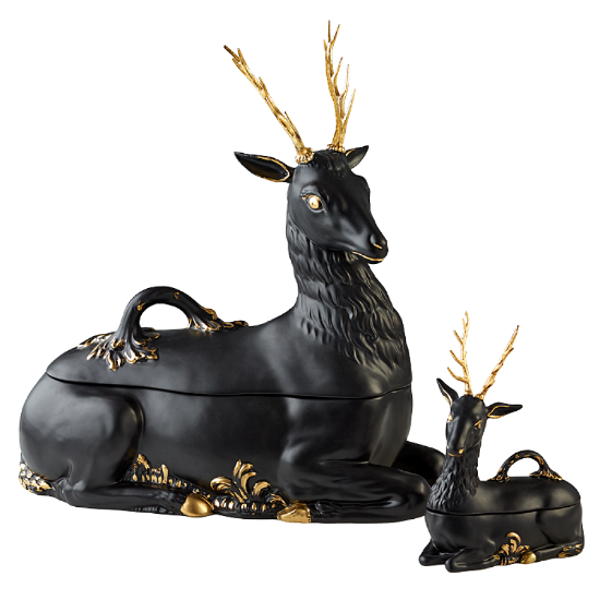 Picture of Mottahedeh 'Tony Duquette Collection' Large Decorative Stag Tureen
