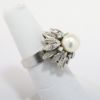Picture of Vintage 14k Textured White Gold, Pearl & Diamond Ballerina Ring