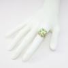 Picture of Antique Art Deco 14k Tri-Colored Gold & Synthetic Green Spinel Ring