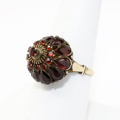 Picture of Vintage 9k Yellow Gold & Garnet Thai Princess/Harem Ring