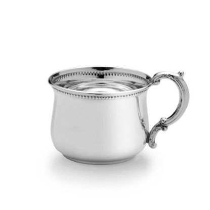 Picture of Empire Beaded Pot Belly Sterling Silver Baby Cup