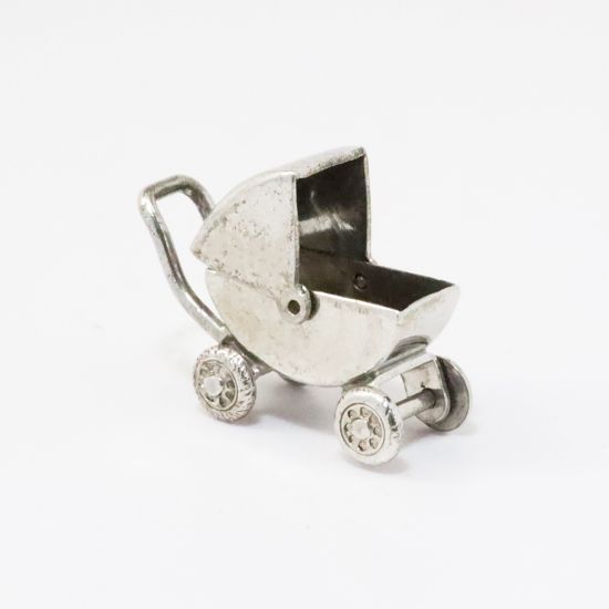 Picture of Vintage JMS Sterling Silver Articulated Baby Carriage/Pram Charm