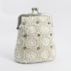 Picture of David Jeffrey Coin Purse with White Beads, Pearls & Crystals