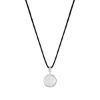 Picture of Lalique Crystal 'Vibrante' Pendant Necklace in Silver