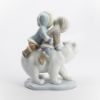 Picture of Lladro #5353 'Eskimo Riders' Inuit Children on a Polar Bear Porcelain Figurine