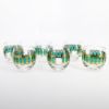 Picture of Vintage Culver 'Emerald Scroll' Set of 6 Roly Poly Lowball Glasses