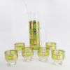 Picture of Vintage Mid Century Culver 'Prado Green' 8-Piece Cocktail Set