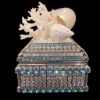 Picture of Isabella Adams Aquamarine Shell Cluster Keepsake Box