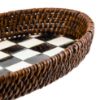 Picture of MacKenzie-Childs Courtly Check Rattan & Enamel Small Serving Tray