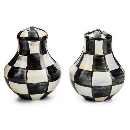 Picture of MacKenzie-Childs Enameled Courtly Check Salt & Pepper Shakers