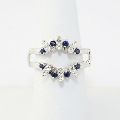 Picture of 14k White Gold Sapphire & Diamond Ring Jacket 