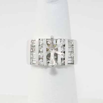 Picture of 14k White Gold Diamond Semi-Mount Ring 