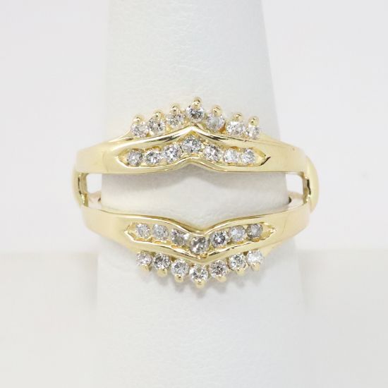 Picture of 14k Yellow Gold Diamond Jacket Ring 
