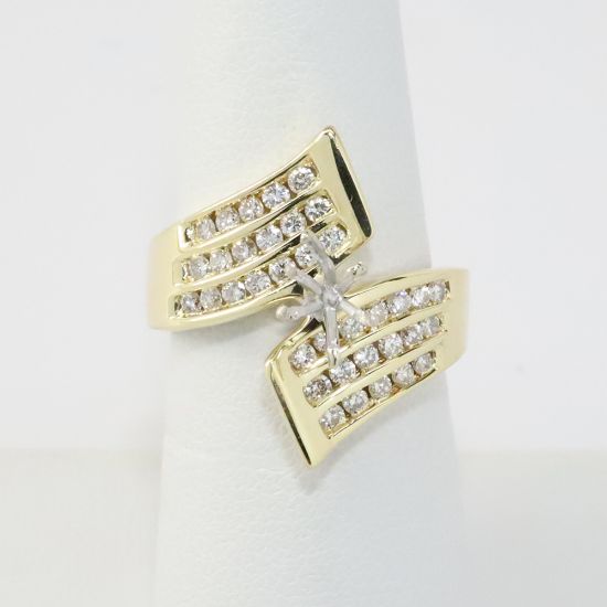 Picture of 14k Yellow Gold Diamond Semi-Mount Ring 