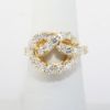 Picture of 14k Yellow Gold Diamond Pretzel Ring 