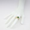 Picture of 18k Yellow Gold Oval Emerald & Diamond Ring 
