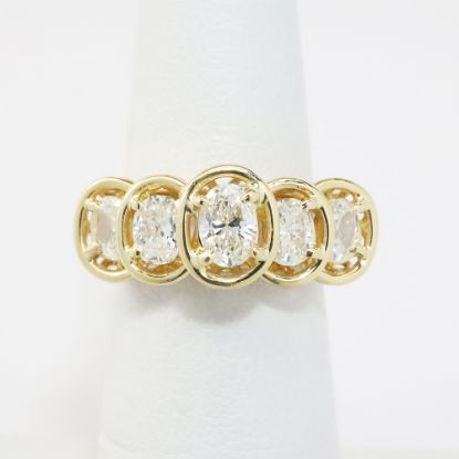 Picture of 14k Yellow Gold Multiple Oval Diamond Ring 