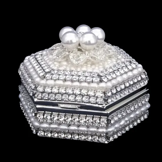 Picture of Isabella Adams Pearl Flower Hexagon Box