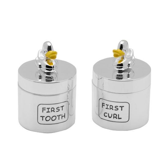 Picture of Wallace Baby Duck Keepsake First Tooth & Curl Boxes