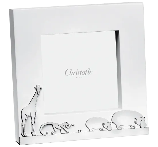 Picture of Christofle "Savane" Silver Plated 3.5" x 3.5" Baby Picture Frame
