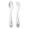 Picture of Christofle "Beebee" Silver Plated 2 Piece Baby Spoon and Fork Set
