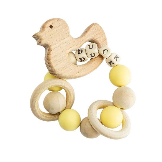 Picture of Duck Teether Set by Salisbury Silversmiths