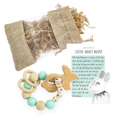 Picture of Bunny Teether Set by Salisbury Silversmiths