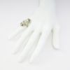 Picture of Antique Edwardian Era 14k White Gold, Old European Cut Diamond & Synthetic Sapphire Statement Ring