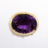 Picture of Antique 14k Yellow Gold & Large Oval Cut Amethyst Brooch
