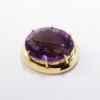 Picture of Antique 14k Yellow Gold & Large Oval Cut Amethyst Brooch