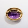 Picture of Antique 14k Yellow Gold & Large Oval Cut Amethyst Brooch