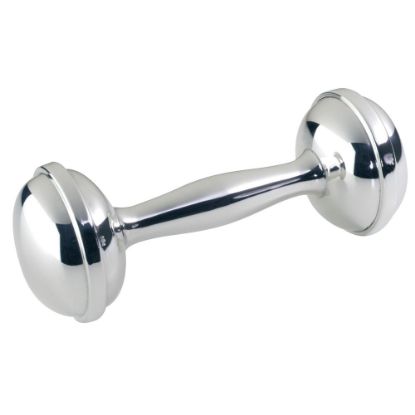 Picture of Sterling Silver Dumbbell Rattle by Salisbury Silversmiths 